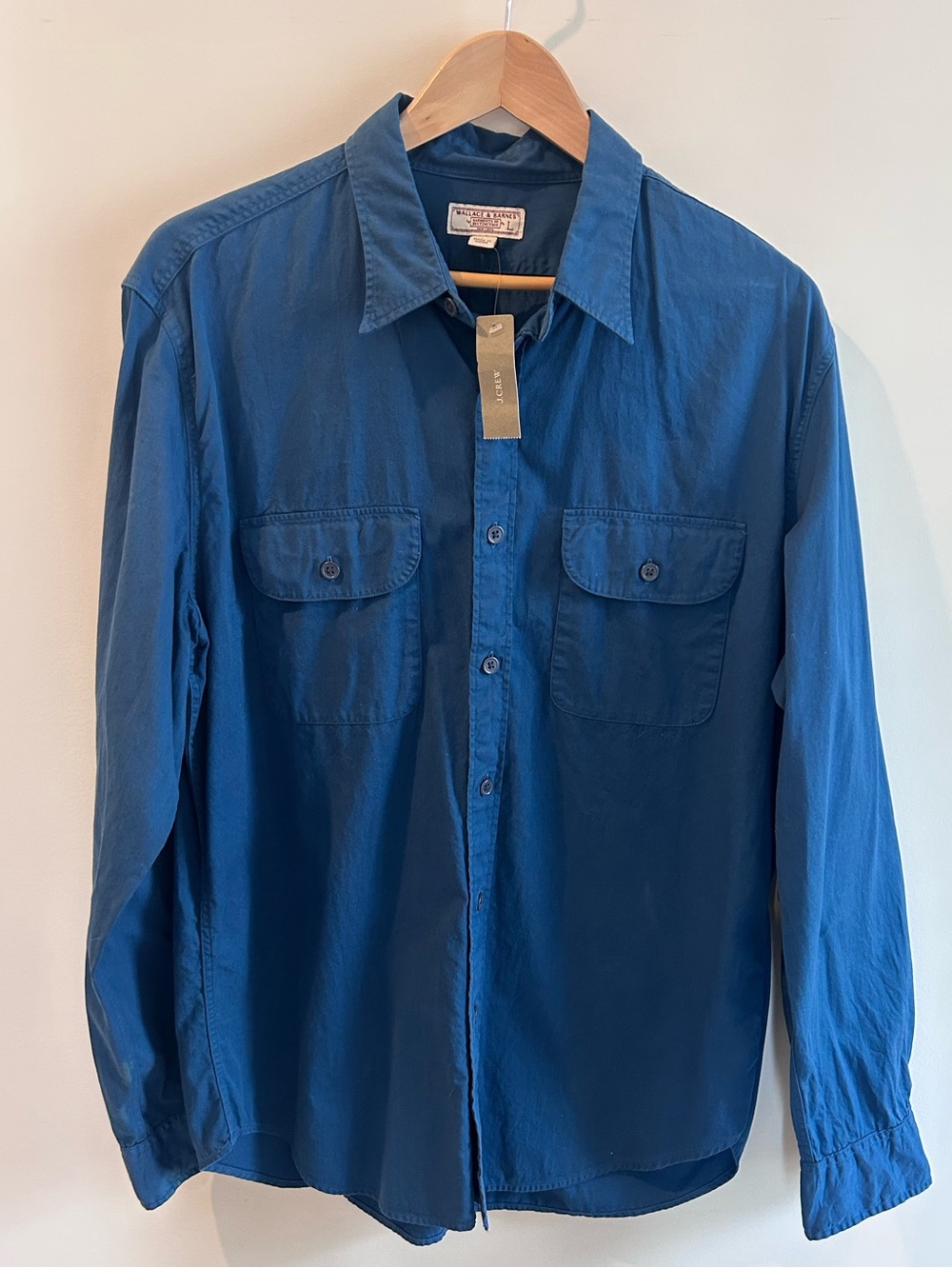 NWT J. Crew Wallace and Barnes Men's Button Down Shirt ~ Size Large